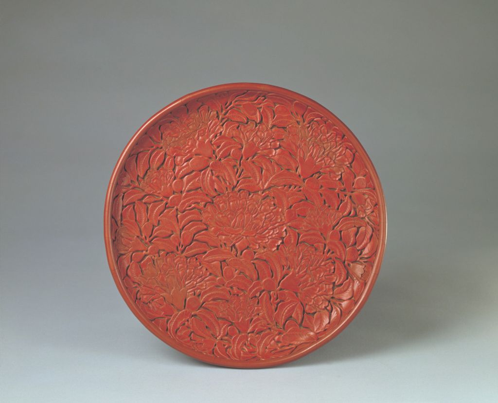 图片[2]-Red pomegranate pattern disc-China Archive